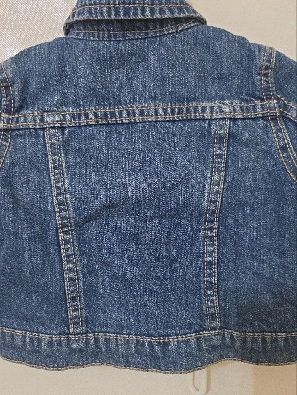 Carter's Kids Denim Blue Jean Button Up Trucker Jacket 100% Cotton - Size 12M